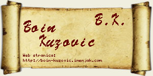 Boin Kuzović vizit kartica